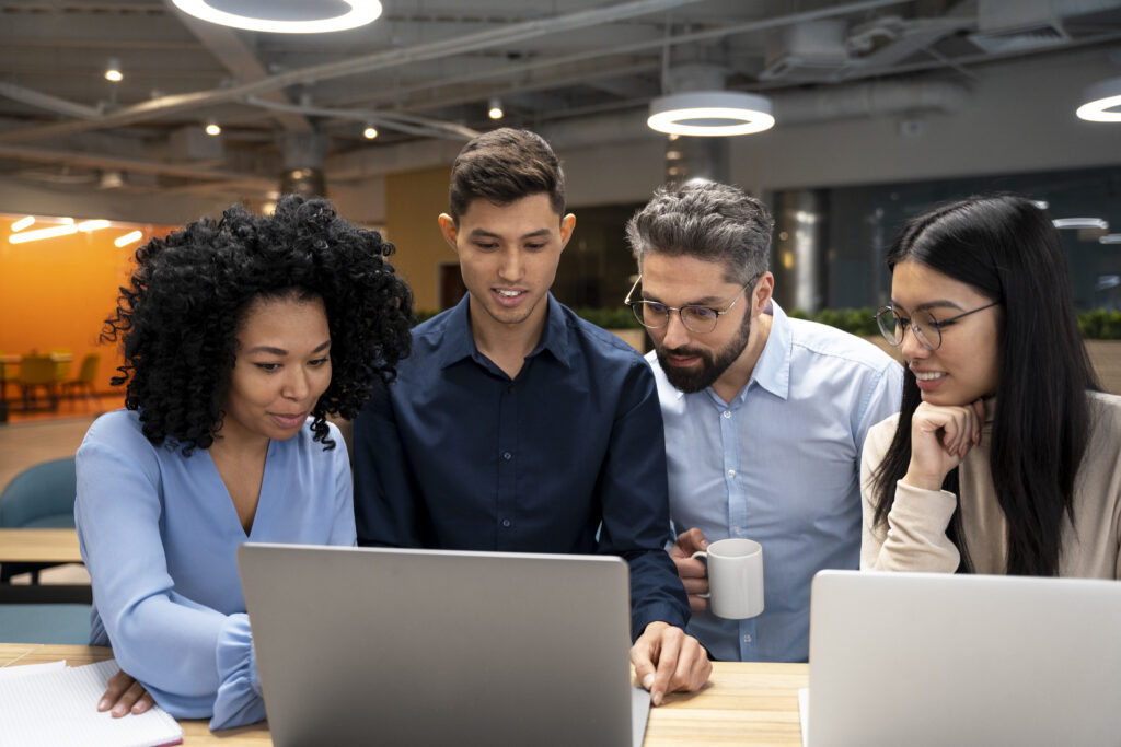 team working together project